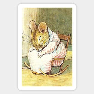 Mouse Asleep in Rocking Chair - Beatrix Potter Sticker